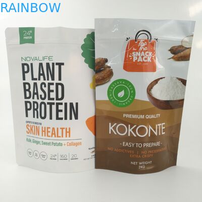 Túi đóng gói thực phẩm ăn được 3,5g Mylar đứng lên túi có cửa sổ dây kéo