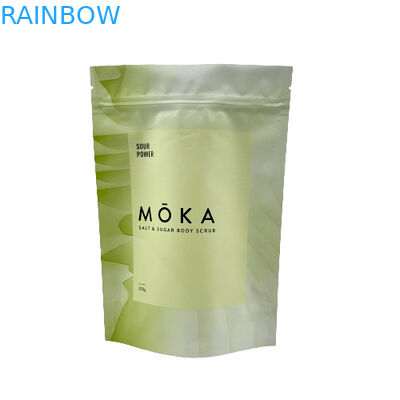 Logo tùy chỉnh được in Đứng lên Túi Ziplock Muối biển / Xà phòng lỏng / Bao bì tẩy tế bào chết cơ thể