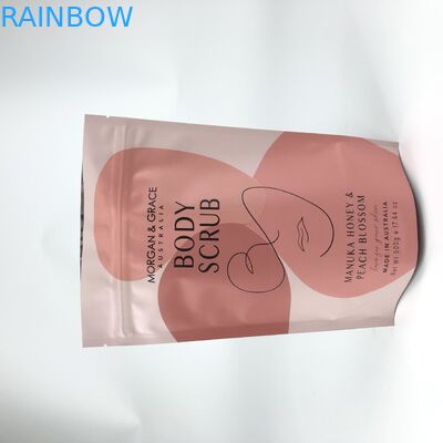 Zipper Mylar Stand Up Pouches In Gravnre cho muối tắm tẩy tế bào chết toàn thân