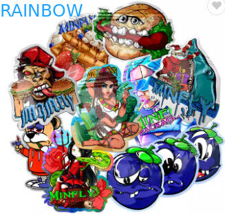 Túi đóng gói thực phẩm ăn được Soft Touch 3,5g Cookie Hình dạng đặc biệt Die Cut Túi Mylar