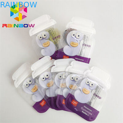 Die Cut Túi chống mùi nhỏ có thể khóa lại được 3,5g Túi thực phẩm Mylar Cookie