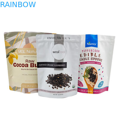 Bao bì ăn được tùy chỉnh Túi đứng lên với dây kéo có mùi bằng chứng