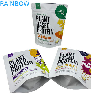 3,5g Smell Proof Custom Cookie Candy Cấp thực phẩm Zip Lock Bag Lá trắng