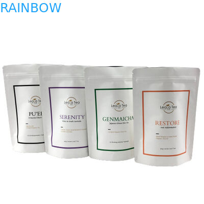 Logo tùy chỉnh Hạt cà phê trắng Trà Mylar Nhôm Foil Túi Mùi Bằng chứng