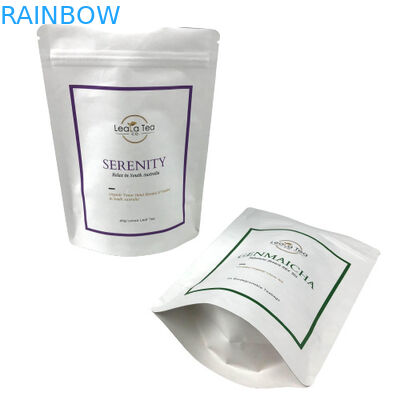 Bao bì trà cà phê Túi Ziplock mờ trắng có mùi bằng chứng với logo của bạn