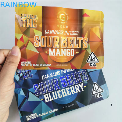 Túi đóng gói cần sa CBD Weed 420 In kỹ thuật số Doypack Die Cut Hương thảo dược