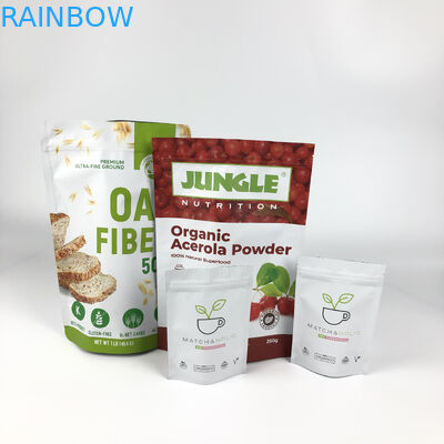 Bao bì nhãn tùy chỉnh Túi Mylar Bột yến mạch Heat Seal Túi nhiều lớp Zipper Doypacks