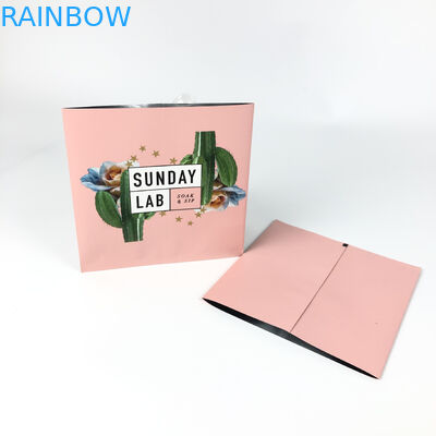 Bao bì hoa khô Trung tâm in túi Mylar nhiệt hồng Túi kín ba mặt