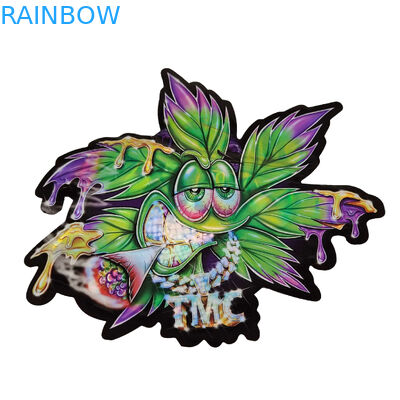 3,5g Túi Mylar chống mùi được niêm phong In tùy chỉnh Khuôn cắt đặc biệt độc đáo Hình dạng không đều