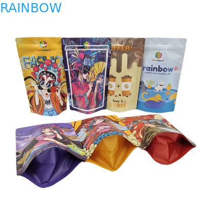 Bao bì cấp thực phẩm Túi nhôm mờ tùy chỉnh có thể ăn được Mylar Snack Zip Lock
