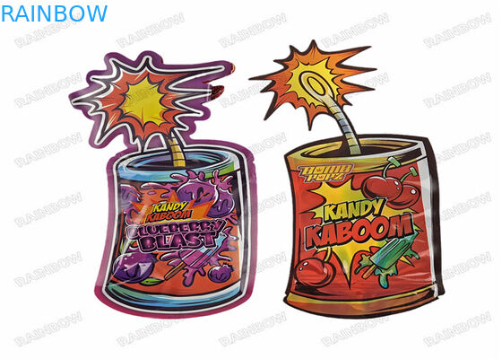 3,5g 7g 14g 28g Túi kẹo thực phẩm chống mùi có hình dạng đặc biệt Túi chết cắt Mylar