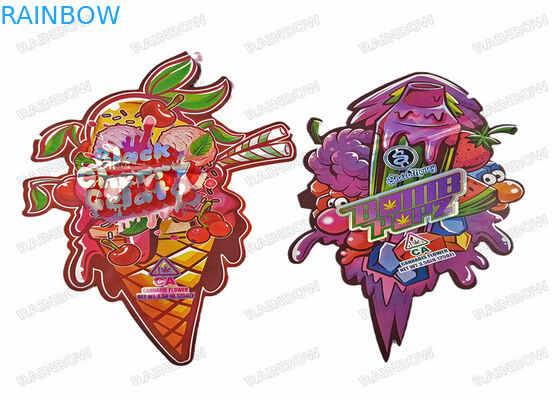 3,5g 7g 14g 28g Túi kẹo thực phẩm chống mùi có hình dạng đặc biệt Túi chết cắt Mylar