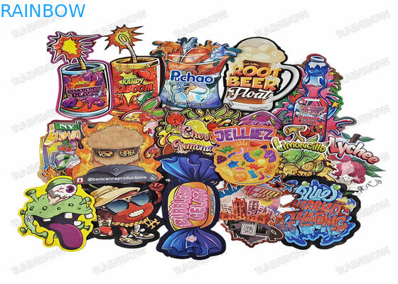 Tùy chỉnh hình dạng đặc biệt có thể ăn được bằng chứng mùi Die Cut Ziplock 3.5 Túi Mylar cho kẹo