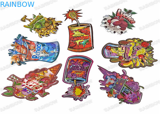 Túi Mylar ăn được Túi nhựa hình cắt đặc biệt có túi Ziplock 3,5g Bánh quy kẹo