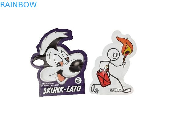 Logo tùy chỉnh Spot UV Print Zip Lock Mylar Pouch Die Cut Bag Self Heat Seal để đóng gói thực phẩm