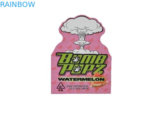 Túi nhựa Ziplock 3,5g Hologram Mylar Ziplock Die Cut Hình dạng đặc biệt không đều