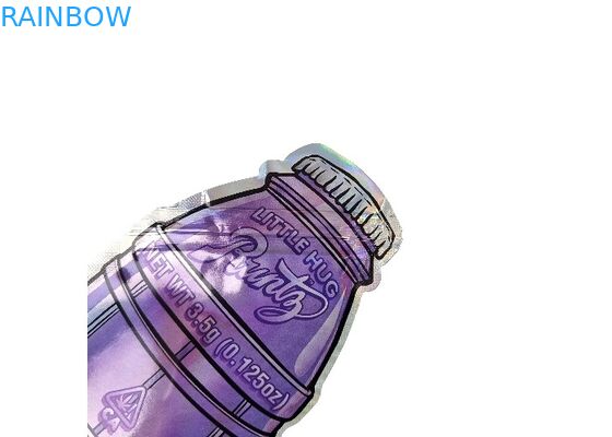 Tùy chỉnh in 3,5g 0,125oz Túi Ziplock Mylar chống mùi Đặc biệt Cắt khuôn hình dạng không đều