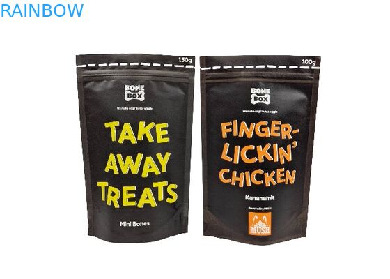 Giấy kraft có thể phân hủy sinh học tùy chỉnh Túi đứng lên Túi đóng gói thực phẩm Ziplock chống mùi