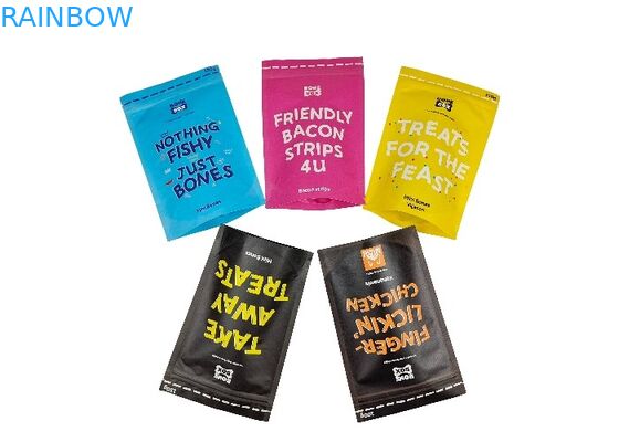 Giấy Kraft có thể phân hủy sinh học Túi đứng lên Túi đóng gói thực phẩm cho vật nuôi tùy chỉnh