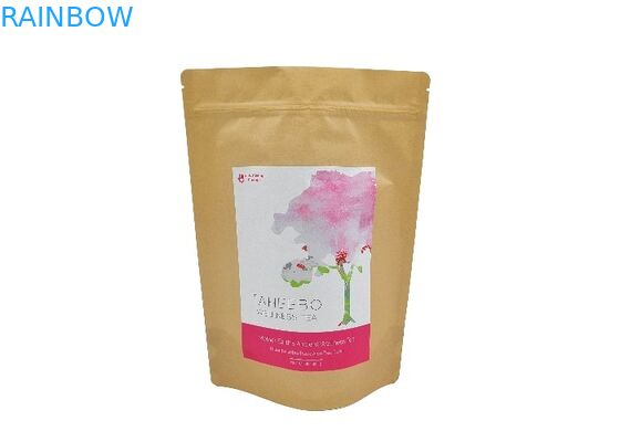 Túi đứng có thể phân hủy sinh học Thiết kế tùy chỉnh Túi giấy bao bì cà phê giấy kraft