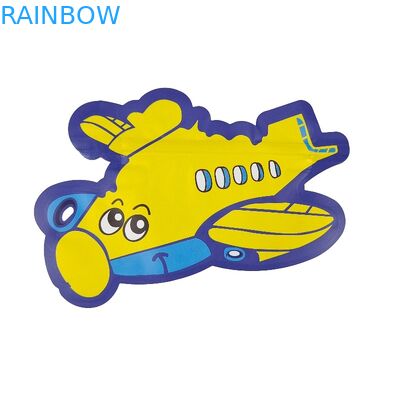Die Cut Child Proof Mylar Ziplock Túi hình tròn có hình dạng không đều cho sức mạnh kẹo thực phẩm
