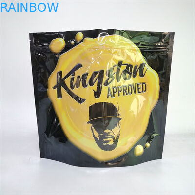 Túi in kỹ thuật số 3.5G 1LB Soft Touch Holographic Pouch High Barrier Smell Proof Child Proof Zipper Stand Up Bags