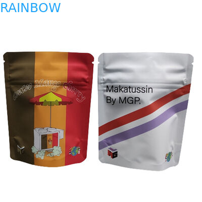 Túi in kỹ thuật số 3.5G 1LB Soft Touch Holographic Pouch High Barrier Smell Proof Child Proof Zipper Stand Up Bags