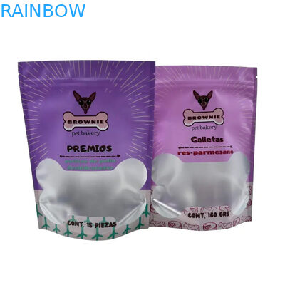 Túi thức ăn thú cưng tái sử dụng cho bao bì đứng với khóa khóa