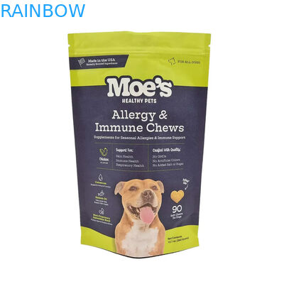 Túi thức ăn thú cưng tái sử dụng cho bao bì đứng với khóa khóa