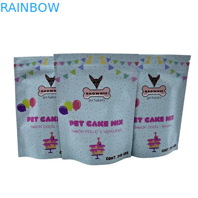 Túi thức ăn thú cưng tái sử dụng cho bao bì đứng với khóa khóa