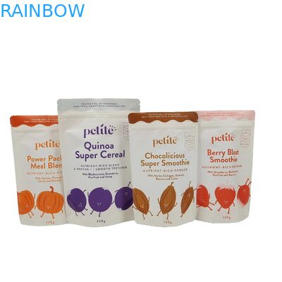 Bao bì nhựa ăn được tùy chỉnh túi phân hủy sinh học nhựa nhôm tấm niêm phong khóa Doypack cho trà cà phê đồ ăn nhẹ