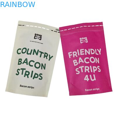 Thiết kế tùy chỉnh chất lượng cao in túi có thể phân hủy sinh học có thể đóng lại với Ziplock Doypack Kraft túi giấy vật nuôi Packagin