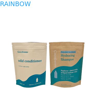 Bao bì đồ chơi có thể phân hủy sinh học có thể tái chế theo yêu cầu túi đứng với khóa khóa Kraft túi giấy túi đóng gói thực phẩm