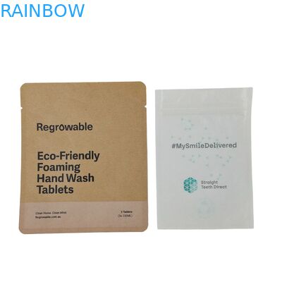 Bao bì đồ chơi có thể phân hủy sinh học có thể tái chế theo yêu cầu túi đứng với khóa khóa Kraft túi giấy túi đóng gói thực phẩm