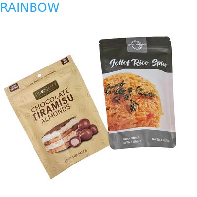 Nhãn hiệu bán buôn tùy chỉnh in đồ ăn loại chocolate đóng gói đồ ăn nhẹ Zipper đứng lên túi nhựa