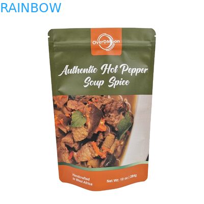 Logo tùy chỉnh in túi nhựa có thể khóa lại đồ ăn nhẹ đóng gói thực phẩm đứng lên túi khóa