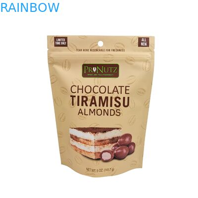 Chữa lành được niêm phong chất lượng tốt Thẻ làm theo yêu cầu có thể niêm phong lại túi sô cô la nhựa bao bì thực phẩm đứng lên túi niêm phong