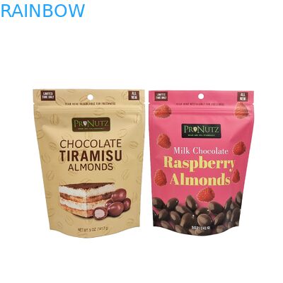 Ziplock Mylar Bags With Clear Window For Cashew Nut Chiếc giun nhựa có thể đóng lại