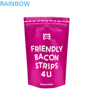 Các túi giấy Kraft chất lượng thực phẩm Biodegradable Ziplock Stand Up Packaging