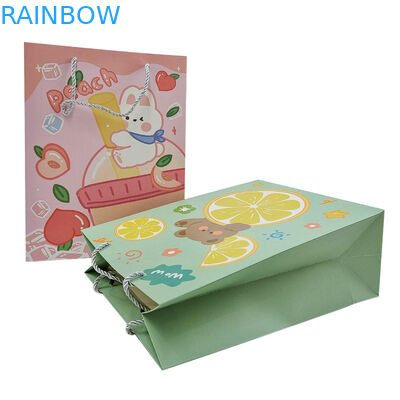 Hàng bán buôn Logo in tùy chỉnh túi giấy quà tặng sang trọng bán lẻ cửa hàng nhỏ Mua sắm túi giấy