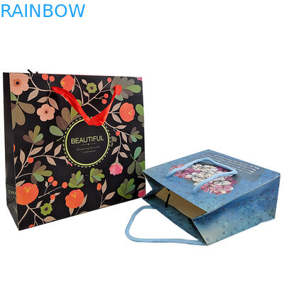 In logo tùy chỉnh Bao bì giấy kraft tái sử dụng với tay cầm Bao bì giấy kraft túi quà