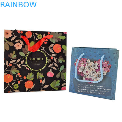 In logo tùy chỉnh Bao bì giấy kraft tái sử dụng với tay cầm Bao bì giấy kraft túi quà