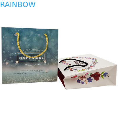 Bao bì giấy mua sắm tùy chỉnh Logo in tái chế Biodegradable màu nâu đơn giản đóng gói Kraft túi giấy với xoắn Ha