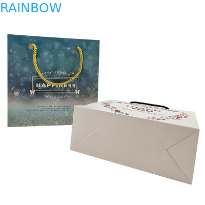 Bao bì giấy mua sắm tùy chỉnh Logo in tái chế Biodegradable màu nâu đơn giản đóng gói Kraft túi giấy với xoắn Ha