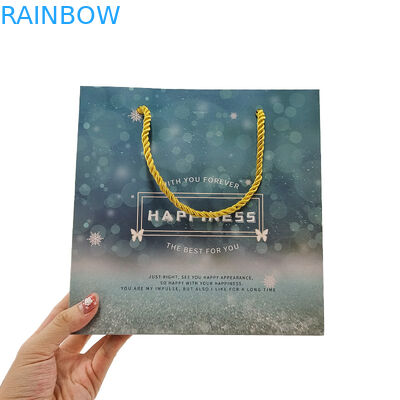 Bao bì giấy mua sắm tùy chỉnh Logo in tái chế Biodegradable màu nâu đơn giản đóng gói Kraft túi giấy với xoắn Ha