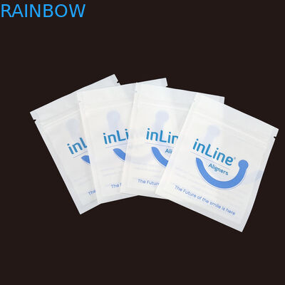 Matte Black Small Reusable Ziplock Packaging Bags For Clear Invisible Aligners Bag Thẻ giặt răng giả Thẻ giặt răng