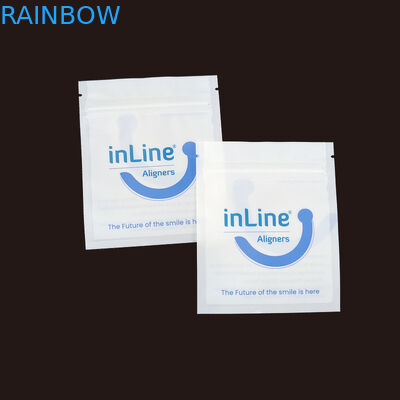 Matte Black Small Reusable Ziplock Packaging Bags For Clear Invisible Aligners Bag Thẻ giặt răng giả Thẻ giặt răng