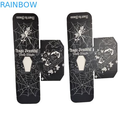 Chất lượng cao tùy chỉnh hình vuông hộp giấy đen với cửa sổ phía trước rỗng đặc biệt bao bì thực phẩm hộp quà giấy trắng