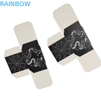 Chất lượng cao tùy chỉnh hình vuông hộp giấy đen với cửa sổ phía trước rỗng đặc biệt bao bì thực phẩm hộp quà giấy trắng