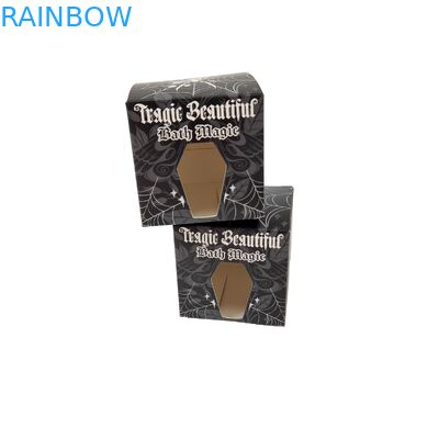 Chất lượng cao tùy chỉnh hình vuông hộp giấy đen với cửa sổ phía trước rỗng đặc biệt bao bì thực phẩm hộp quà giấy trắng